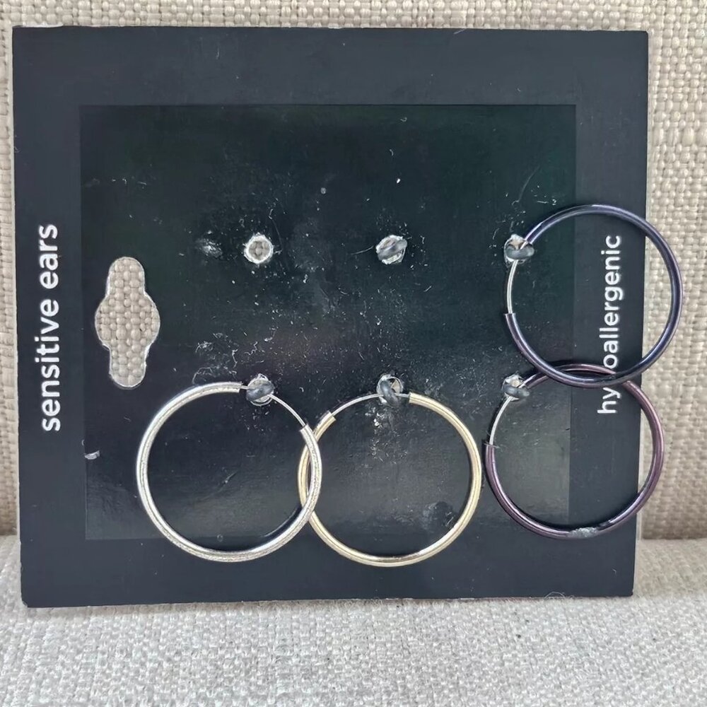 Women Earrings multi color Hoop Earrings Fashion Jewelry for sensitive ear